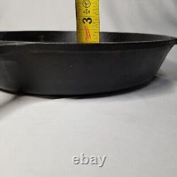 Vintage Lodge #10 Sk D 1 Triple Notch Heat Ring Cast Iron Skillet With LID 12