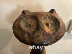Vintage MID Century Modern Cast Iron Cat Sculpture Metalwork 17 Tall 14 Lbs