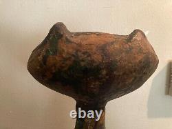 Vintage MID Century Modern Cast Iron Cat Sculpture Metalwork 17 Tall 14 Lbs