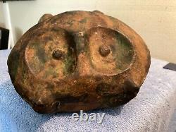 Vintage MID Century Modern Cast Iron Cat Sculpture Metalwork 17 Tall 14 Lbs