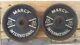 Vintage Marcy International Olympic 2 Weight Plates 44 Lb/20 Kgs Pair Cast Iron