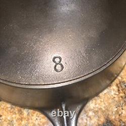 Vintage National #8 Cast Iron Skillet Heat-ring Impeccable Restoration