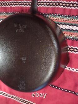 Vintage No. 8 BSR Century Deep Chicken Fryer Skillet Cast Iron with Lid Sits Flat