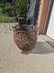 Vintage Ornate Victorian Cast Iron Footed Planter 12x12x10 Heavy 15 Lb