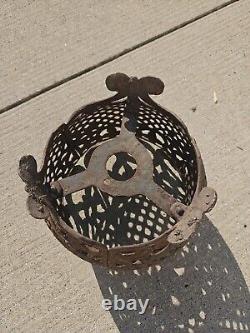 Vintage Ornate Victorian Cast Iron Footed Planter 12x12x10 Heavy 15 Lb