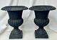 Vintage Pair Cast Iron 9 Garden Planter Urns -92691