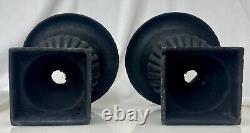 Vintage Pair Cast Iron 9 Garden Planter Urns -92691