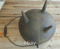 Vintage SPIDER BULGE Cast Iron Cowboy Kettle Bean Pot Dutch Oven 9 Top Opening