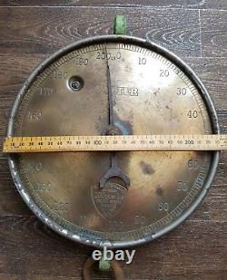Vintage Salter Trade Spring Balance Lge Scale 200LB Brass Face & Cast Iron 235T
