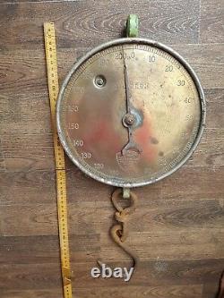 Vintage Salter Trade Spring Balance Lge Scale 200LB Brass Face & Cast Iron 235T