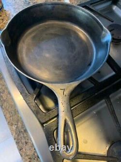 Vintage Wagner Ware Sidney O Cast Iron Fry Pan 1057b Handle No. 7 Seasoned