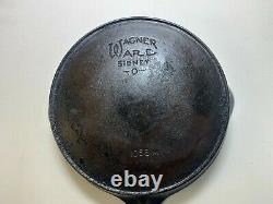 Vintage Wagner Ware Sidney -O- Cast Iron Skillet #8 (1058M) with Heat Ring