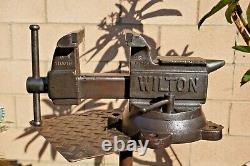 Vintage Wilton 1645, 5'' Jaw Swivel Anvil Vise, Schiller Park ILL Usa, 37 Lbs Vice