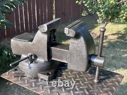 Vintage Wilton Mechanics Vise 4''jaws, With Swivel Base & Pipe Grip 35 Lbs Vice