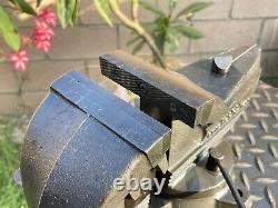 Vintage Wilton Shop 4'' Jaw Swivel Anvil Vise, Chicago 14 Usa, 25 Lbs Vice