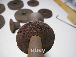 Vintage/antique Weider Go Go Globe Cast Iron Dumbells 15lb Ea