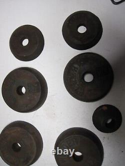 Vintage/antique Weider Go Go Globe Cast Iron Dumbells 15lb Ea