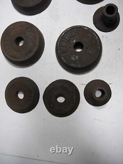 Vintage/antique Weider Go Go Globe Cast Iron Dumbells 15lb Ea