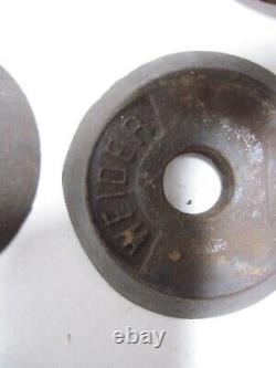 Vintage/antique Weider Go Go Globe Cast Iron Dumbells 15lb Ea