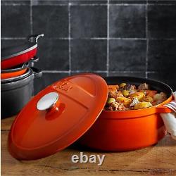 Voeux Kitchenware- Enameled Cast Iron Dutch Oven Casserole with lid 4.4 Qt