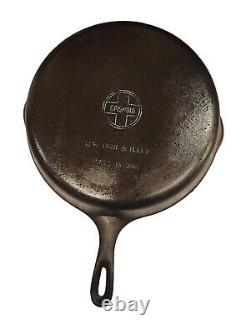 Vtg 2 Spout Griswold 11 3/4 Cast Iron Pan Skillet Small Logo Made In USA # 10