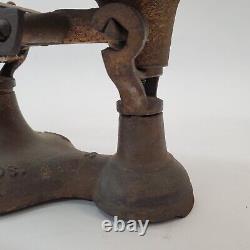 Vtg Antique NY Jacobs Bros Cast Iron Type 77 Candy Scale 6lbs Weight & Brass Pan