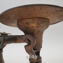 Vtg Antique NY Jacobs Bros Cast Iron Type 77 Candy Scale 6lbs Weight & Brass Pan