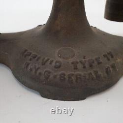 Vtg Antique NY Jacobs Bros Cast Iron Type 77 Candy Scale 6lbs Weight & Brass Pan