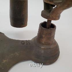 Vtg Antique NY Jacobs Bros Cast Iron Type 77 Candy Scale 6lbs Weight & Brass Pan