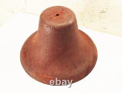 Vtg antique original cast iron church school farm bell #2 31 lbs