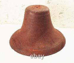 Vtg antique original cast iron church school farm bell #2 31 lbs