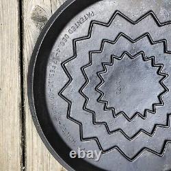 WAGNER WARE #10 Cast Iron DRIP DROP Raised Letter Skillet Cover 1070 RESTORED