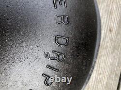 WAGNER WARE #10 Cast Iron DRIP DROP Raised Letter Skillet Cover 1070 RESTORED