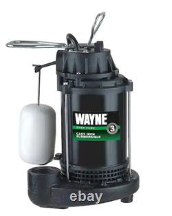 WAYNE CDU800 1/2 HP Submersible Cast Iron and Steel Sump Pump With Integrated