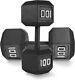 Wf Athletic Supply Cast Iron Solid Hexagon Gray/black Dumbbell Strength Training