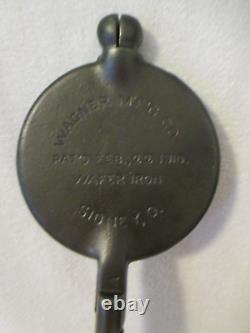Wagner Mfg. Co. Sidney O Wafer Iron Pat'd Feb 22, 1910 with detachable Handle