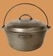 Wagner Ware #1269 Cast Iron Dutch Oven Withlid Vintage Nickle Plated Rare 1920's