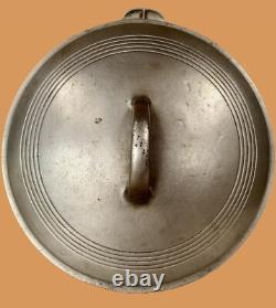 Wagner Ware #1269 Cast Iron Dutch Oven withLid Vintage Nickle Plated RARE 1920's