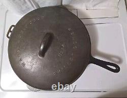 Wagner Ware #14 Cast Iron Skillet WithMarked Cover