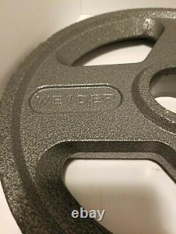 Weider 25 Lb Olympic 2 Weight Plates Set of 2 50lbs Total Pounds New Fast