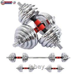 Weight Dumbbell Set Adjustable Fitness GYM Home Cast Full Iron Steel Plates