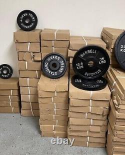 Weights 245lb Cast Iron Olympic Set 2-2.5 2-5's 2-10's 2-25's 2-35's 2-45's