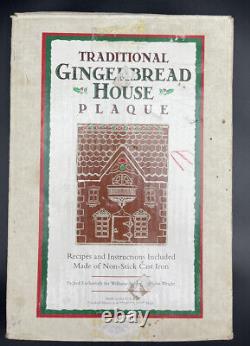 William Sonoma By John Wright Cast Iron Gingerbread House Plaque Mold New