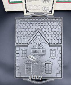 William Sonoma By John Wright Cast Iron Gingerbread House Plaque Mold New