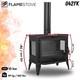 Woody Cast Iron Wood Burning Stove, % 100 Cast Iron Stove, 251 Lbs, 30,000 Btu