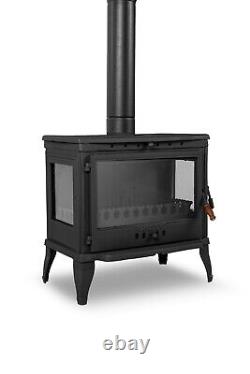 Woody cast iron wood burning stove, % 100 cast iron stove, 251 lbs, 30,000 BTU