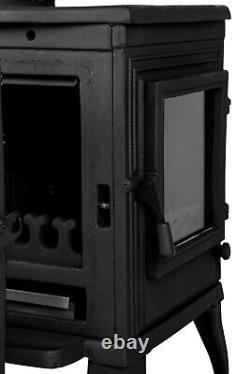 Woody cast iron wood burning stove, % 100 cast iron stove, 251 lbs, 30,000 BTU