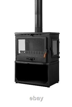 Woody cast iron wood burning stove, % 100 cast iron stove, 292 lbs, 34,000 BTU