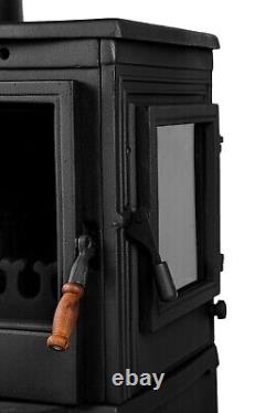 Woody cast iron wood burning stove, % 100 cast iron stove, 292 lbs, 34,000 BTU