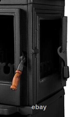 Woody cast iron wood burning stove, % 100 cast iron stove, 292 lbs, 34,000 BTU